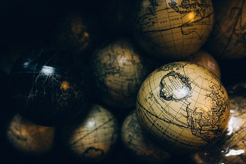 Multiple maps on globes